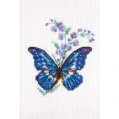 EH364 Набор для вышивания RТО 'Синюха и бабочка', 8,5x9,5 см